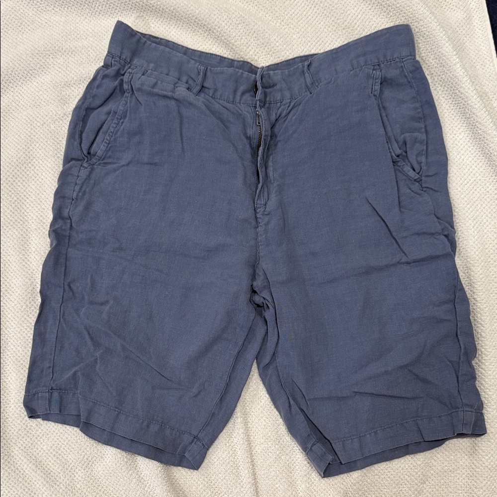 Slate & Stone Slate Blue Flat Front Shorts